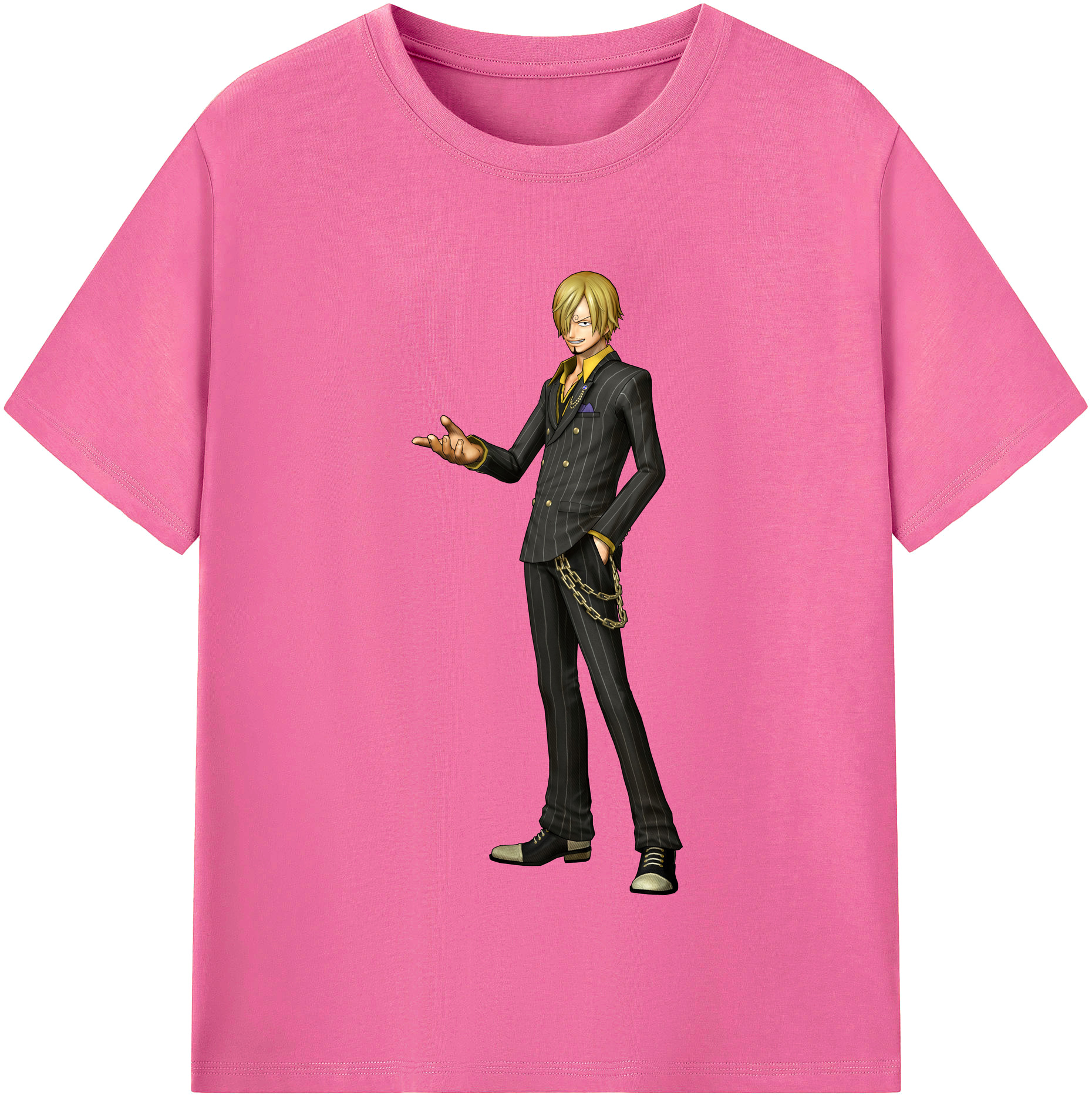 （画像用） ワンピース サンジ ONE PIECE Sanji レディースカジュアルプリントTシャツ（綿100％）